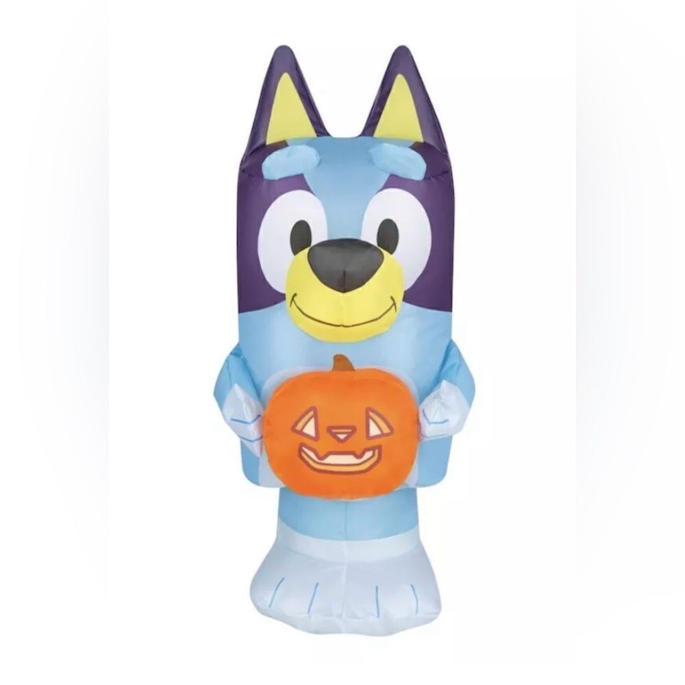 Bluey‎ Pumpkin Jack O Lantern Halloween Inflatable Indoors 22”  Tabletop